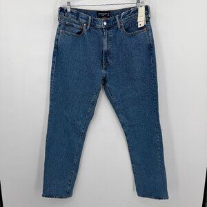Abercrombie & Fitch Men's Vintage Stretch Straight Jeans Blue Size 36x32 NWT